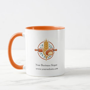 Mug à logo d'entreprise de boulangerie