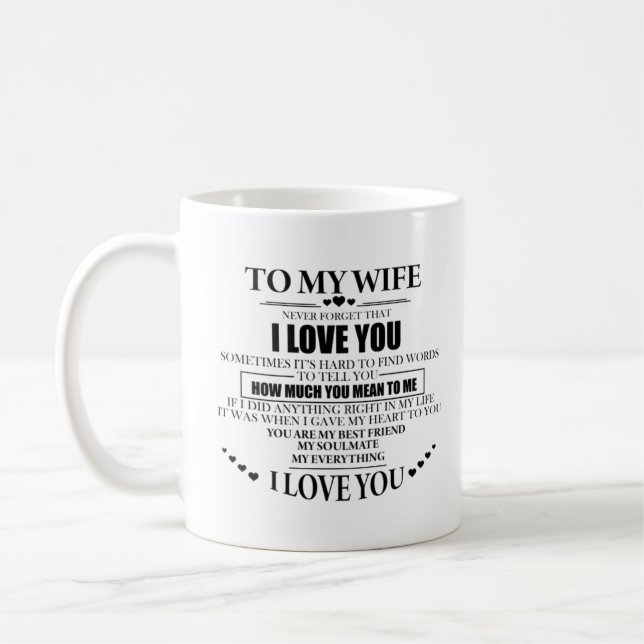 Mug À ma femme, je t'aime (Gauche)
