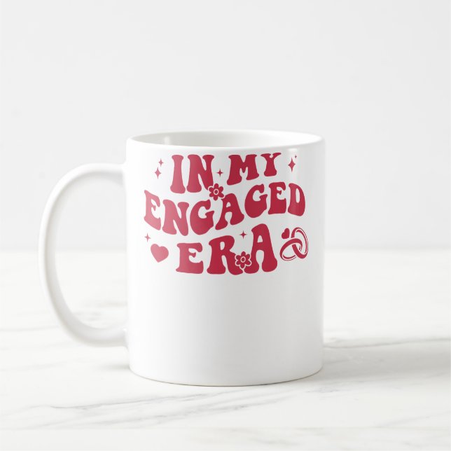 Mug À mon ère de fiançailles Rétro Mariée Enterrement  (Gauche)