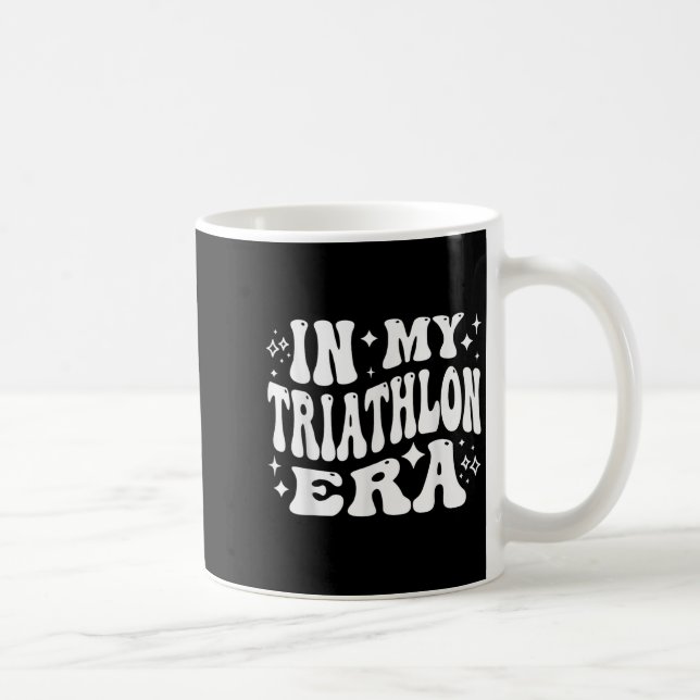 Mug À mon ère de triathlon drôle nage vélo course athl (Droite)