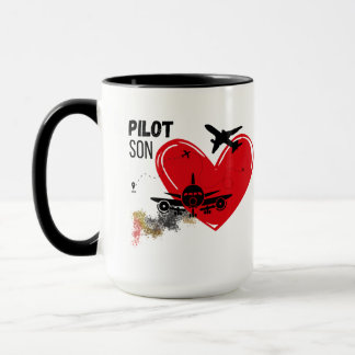 Mug "À Mon Fils - Voler Haut, Dream Big Pilot Mug"