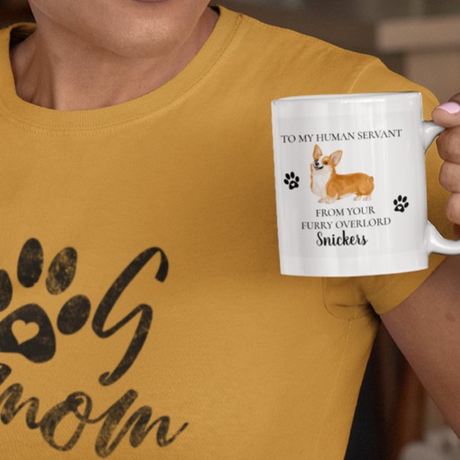 Mug À mon serviteur Humain Funny Chien Cadeau Corgi (Créateur téléchargé)