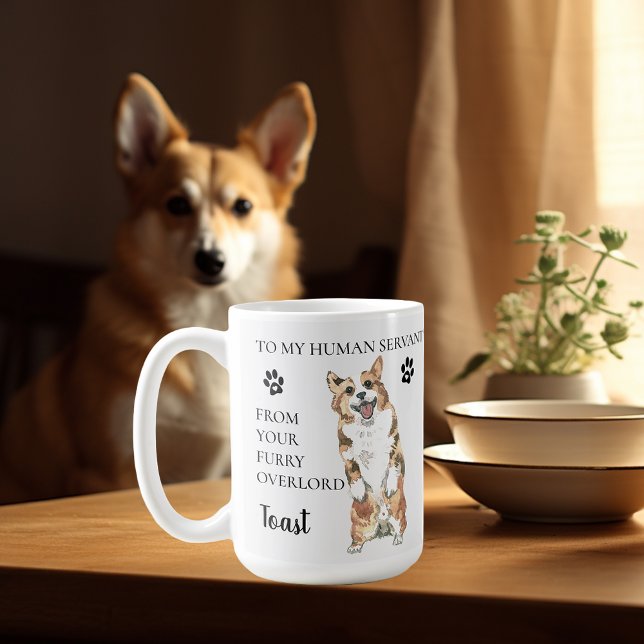Mug À mon serviteur Humain Funny Chien Cadeau Corgi Lo (Créateur téléchargé)