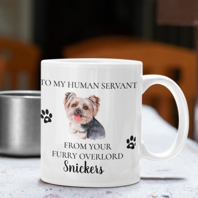 Mug À mon serviteur humain Funny Chig cadeau Yorkie (Créateur téléchargé)