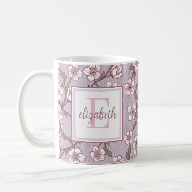 Mug à monogramme en écriture florale – Café person (Gauche)