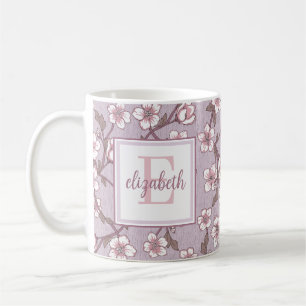 Mug à monogramme en écriture florale – Tasse perso