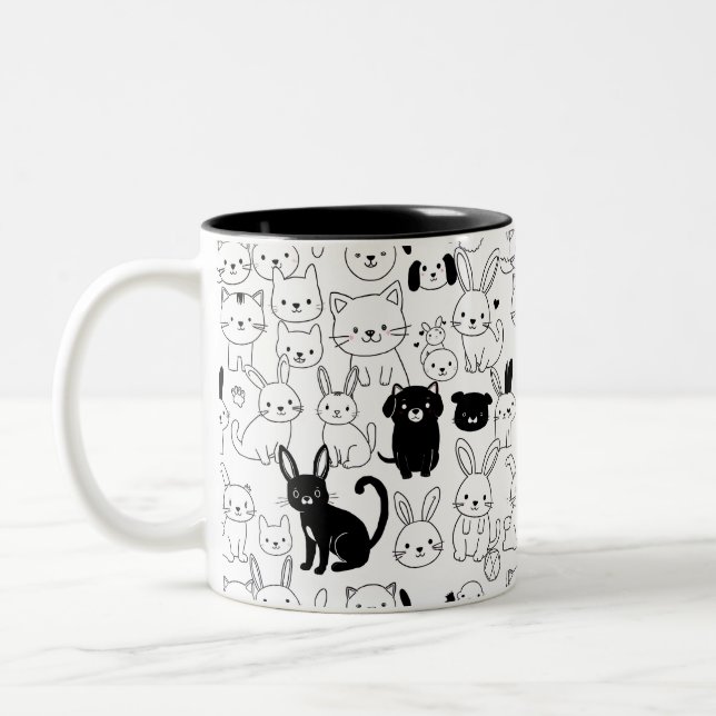 Mug à motif d'animaux mignons (Gauche)