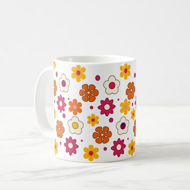 Mug à motif de fleurs magnifiques (Devant gauche)