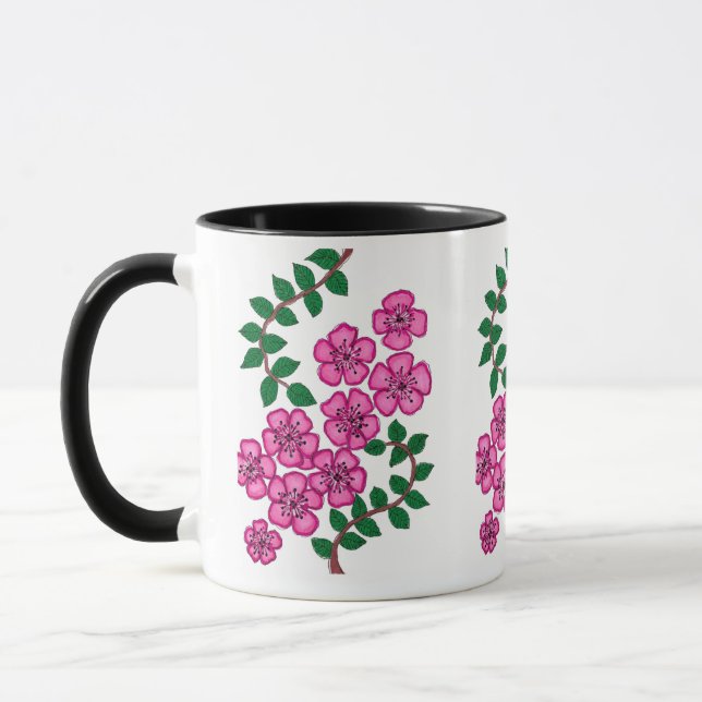 mug à motif floral (Gauche)