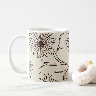 Mug à motif floral abstrait
