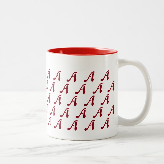 Mug à motif monogramme rouge (Droit)