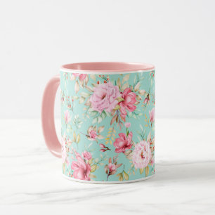 Mug à motifs floraux féminins