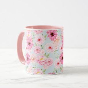 Mug à motifs floraux féminins