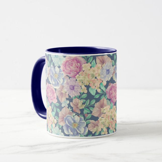 Mug à motifs floraux féminins (Devant gauche)