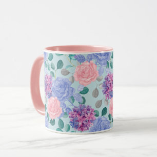 Mug à motifs floraux féminins