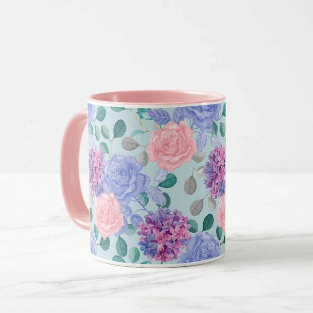 Mug à motifs floraux féminins (Devant gauche)