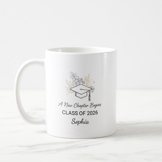 Mug A New Chapter Begins Class of 2026 Personalized (Gauche)