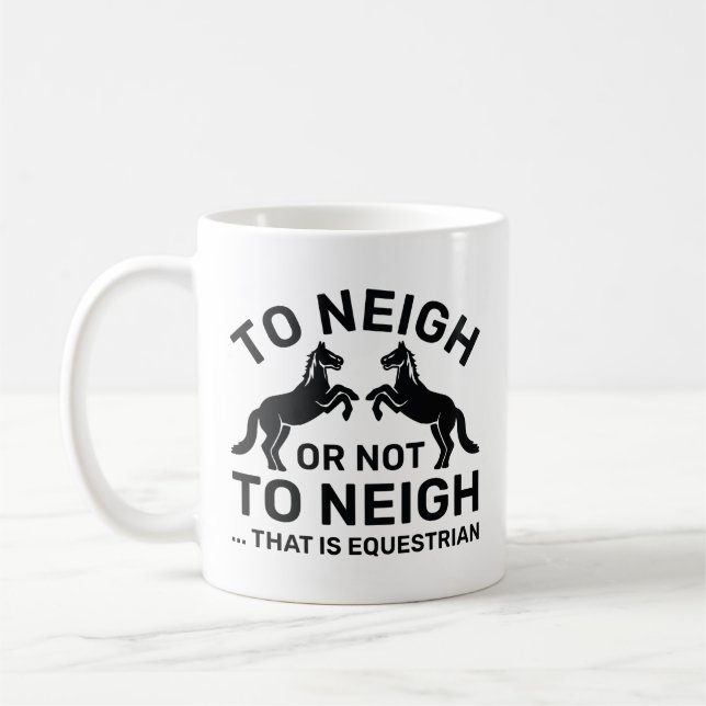 Mug À Niger Ou À Ne Pas Niger Qui Est Équestre (Gauche)