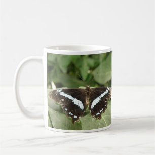 Mug à papillon tropical noir et blanc