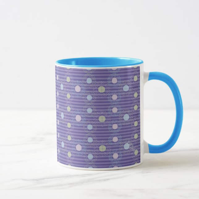 Mug À petits pois n Bandes violettes (Droite)