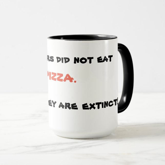 Mug à pizza drôle (Devant droit)