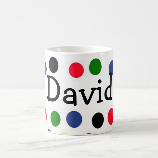Mug à pois personnalisé (Centre)