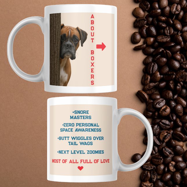 Mug À propos des boxers Amoureux et amusants Boxer Chi (Créateur téléchargé)