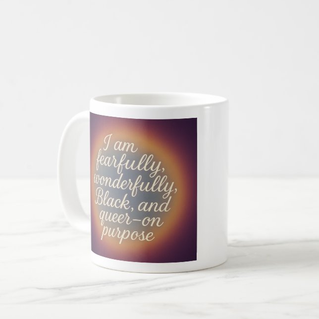 Mug À propos : Noir, Queer et Divin (Devant gauche)
