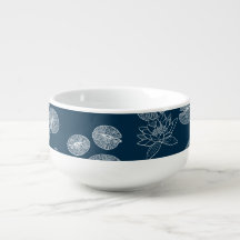 Nénuphar Bleu foncé Soupe Mug