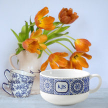 Peint bleu & blanc Chine Look Carreaux propres ini