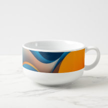 Vagues orange et bleu