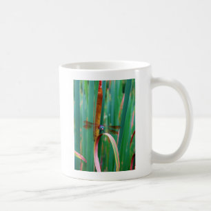 Mug A teal Eyed Dragonfly with cattails