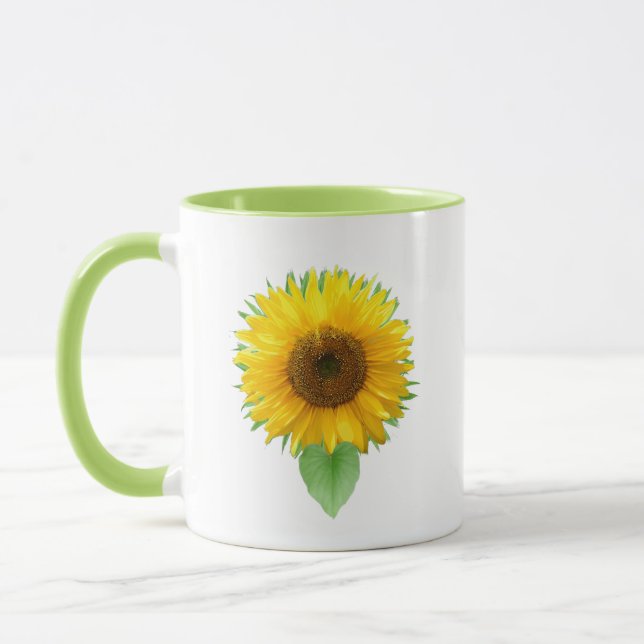 Mug à texte de joie et tournesol magnifique (Gauche)