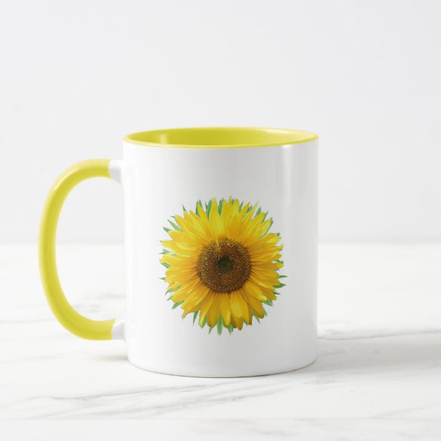 Mug à texte de joie et tournesol magnifique (Gauche)
