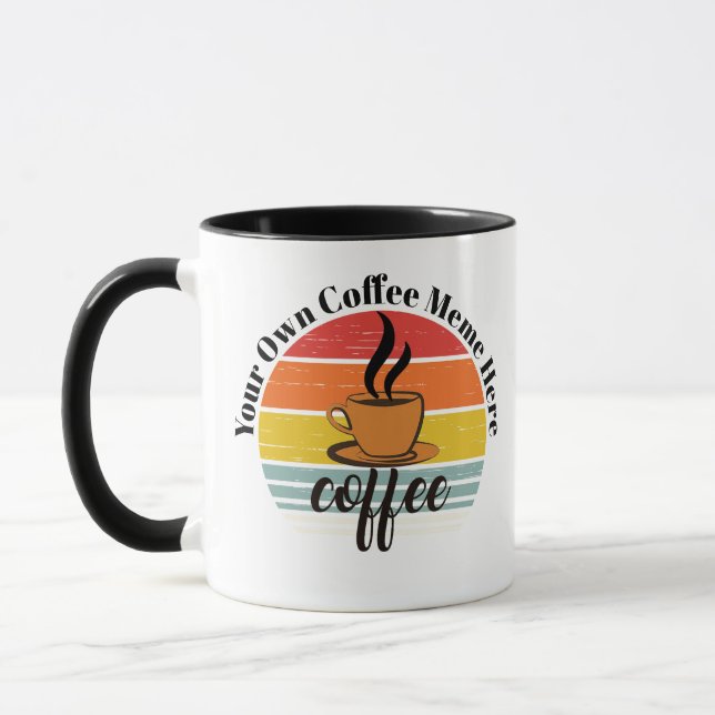 Mug à texte personnalisé Mème - Tasse de café drôl (Gauche)
