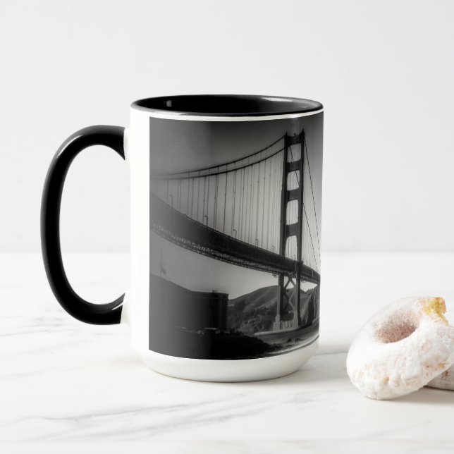 Mug À travers la baie golden gate bridge San Francisco (Avec donut)