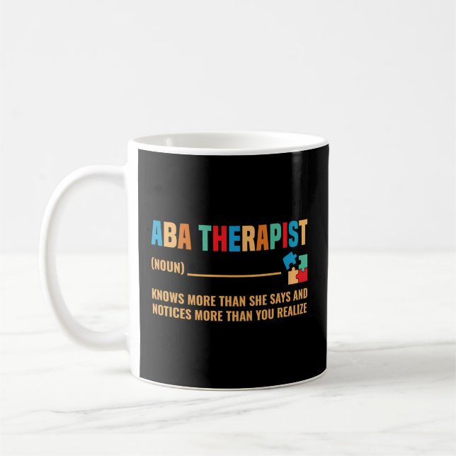 Mug Aba Thérapiste Définition Comportement Thérapiste  (Gauche)