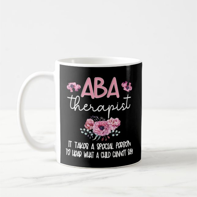 Mug Aba Thérapiste Fleur Application Comportement Anal (Gauche)