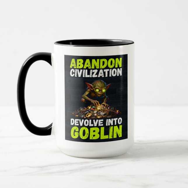 Mug Abandonner la civilisation, régresser en gobelin d (Gauche)
