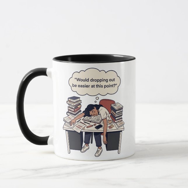 Mug « Abandonner serait plus facile » Design amusant (Gauche)