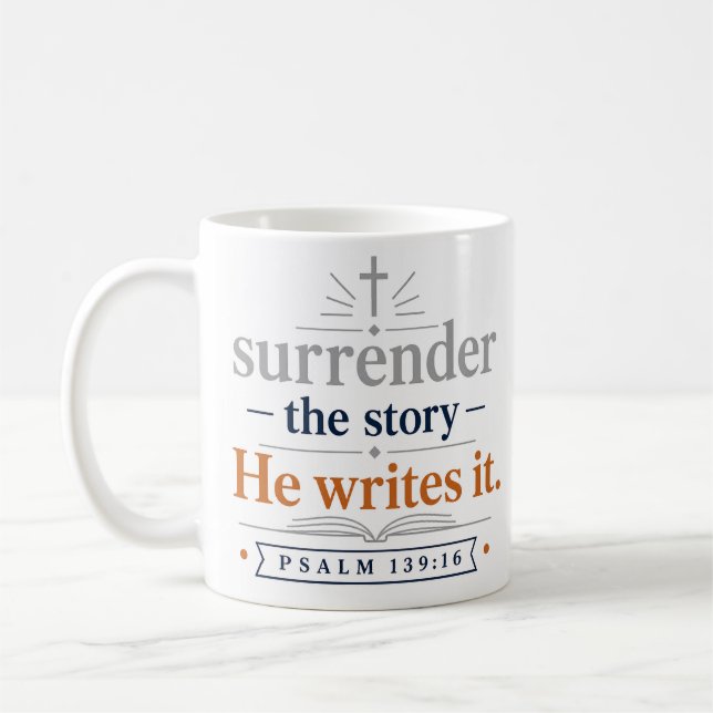 Mug Abandonnez l'histoire — Il l'écrit Citations de fo (Gauche)