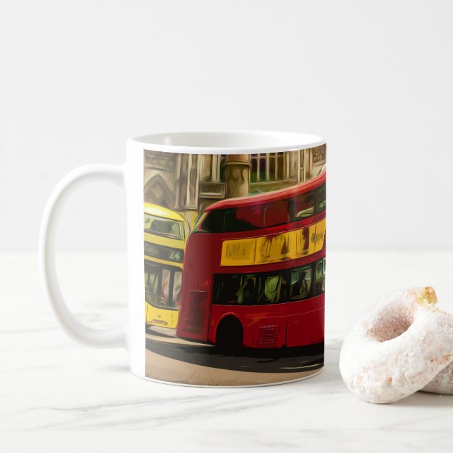 MUG  ABBEY ROAD LONDON - ROUTE ICONIQUE DE L'ANGLETERR (Avec donut)