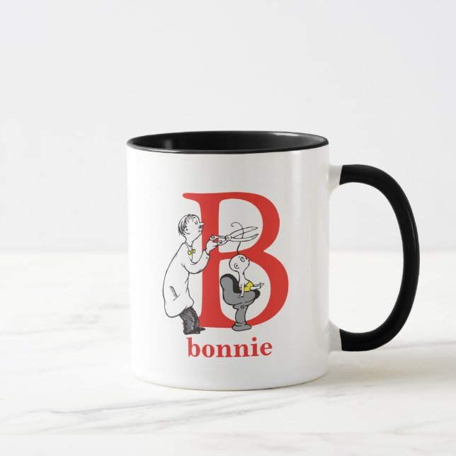 Mug ABC du Dr Seuss : Lettre B - Rouge | Ajouter Votre (Droite)