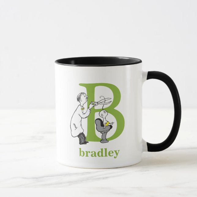 Mug ABC du Dr Seuss : Lettre B - Vert | Ajouter Votre  (Droite)