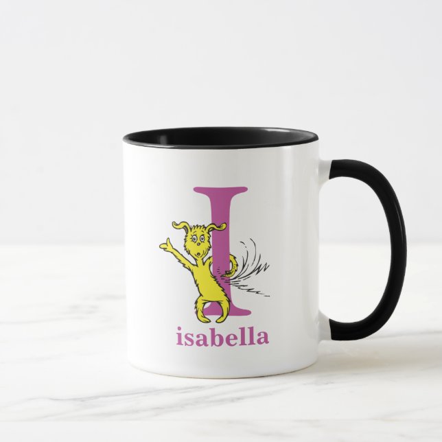 Mug ABC du Dr Seuss : Lettre I - violet | Ajouter Votr (Droite)