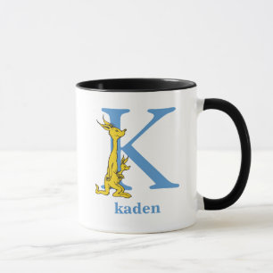 Mug ABC du Dr Seuss : Lettre K - Bleu Ajouter Votre
