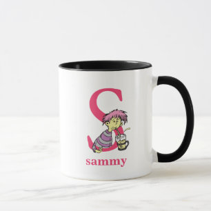 Mug ABC du Dr Seuss : Lettre S - rose Ajouter votre n