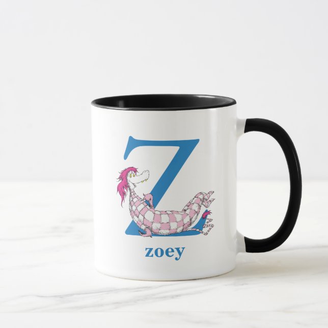 Mug ABC du Dr Seuss : Lettre Z - Bleu | Ajouter Votre  (Droite)