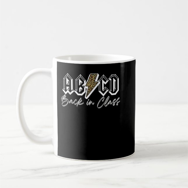 Mug ABCD Retour en classe T-shirt enseignant (Gauche)