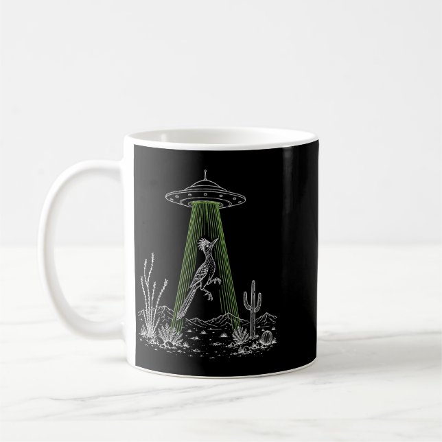 Mug Abduction d'aliens de Roadrunner et OVNI Désert Sc (Gauche)